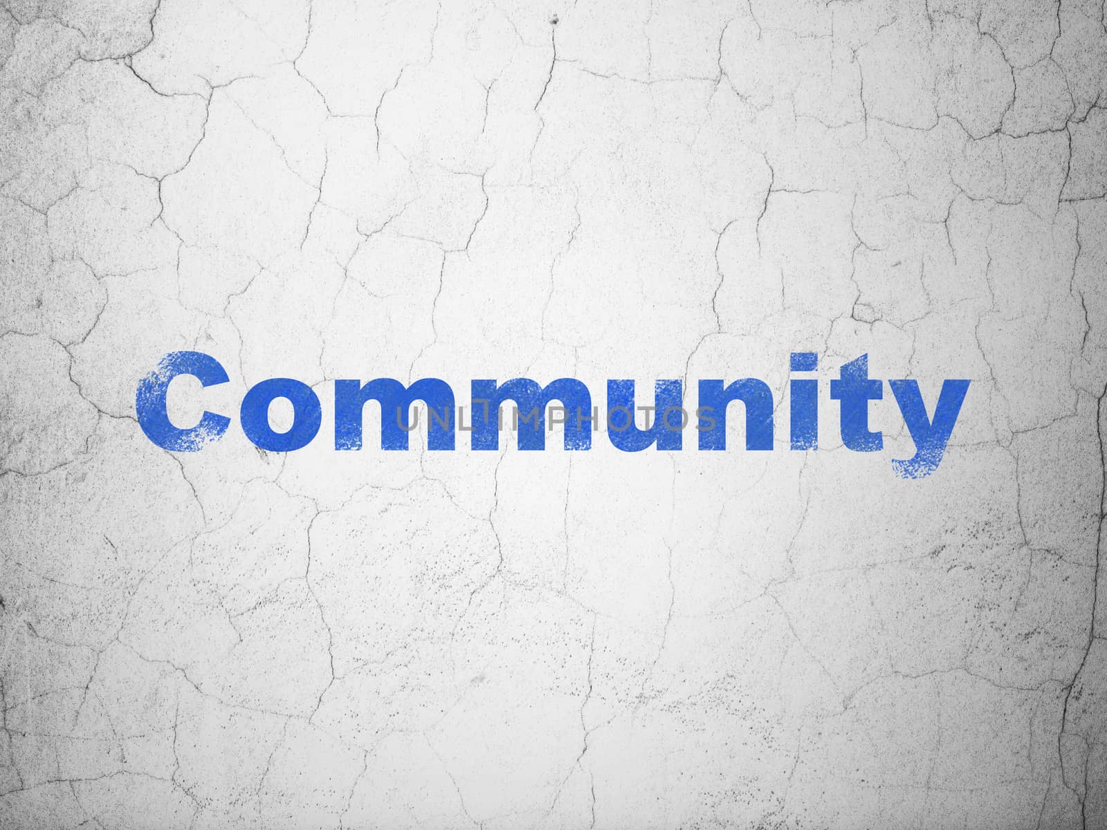 Social media concept: Community on wall background by maxkabakov