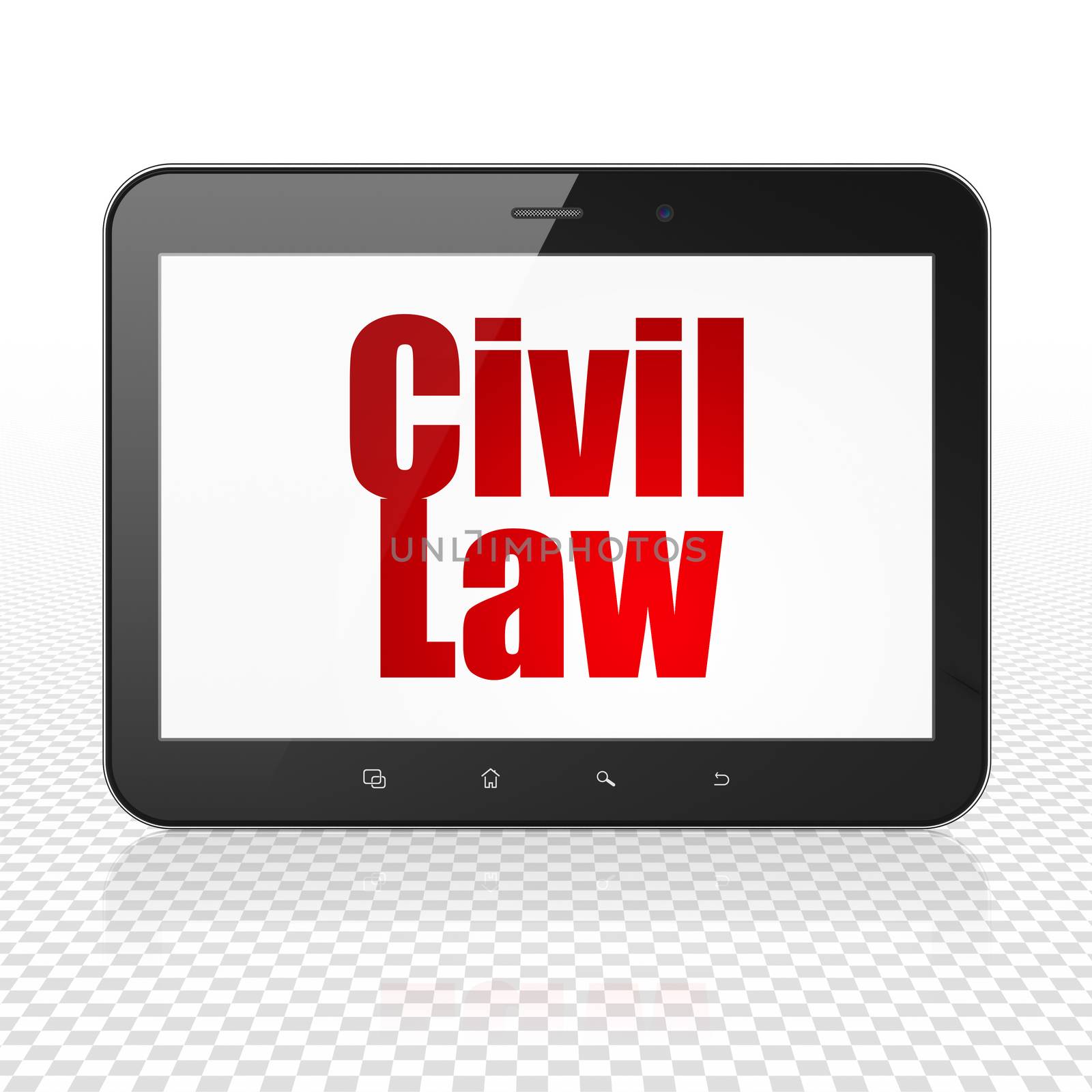 Law concept: Tablet Computer with Civil Law on display by maxkabakov