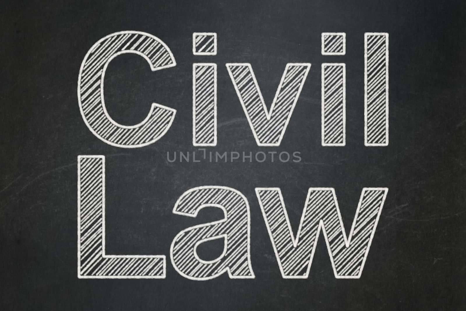 Law concept: Civil Law on chalkboard background by maxkabakov