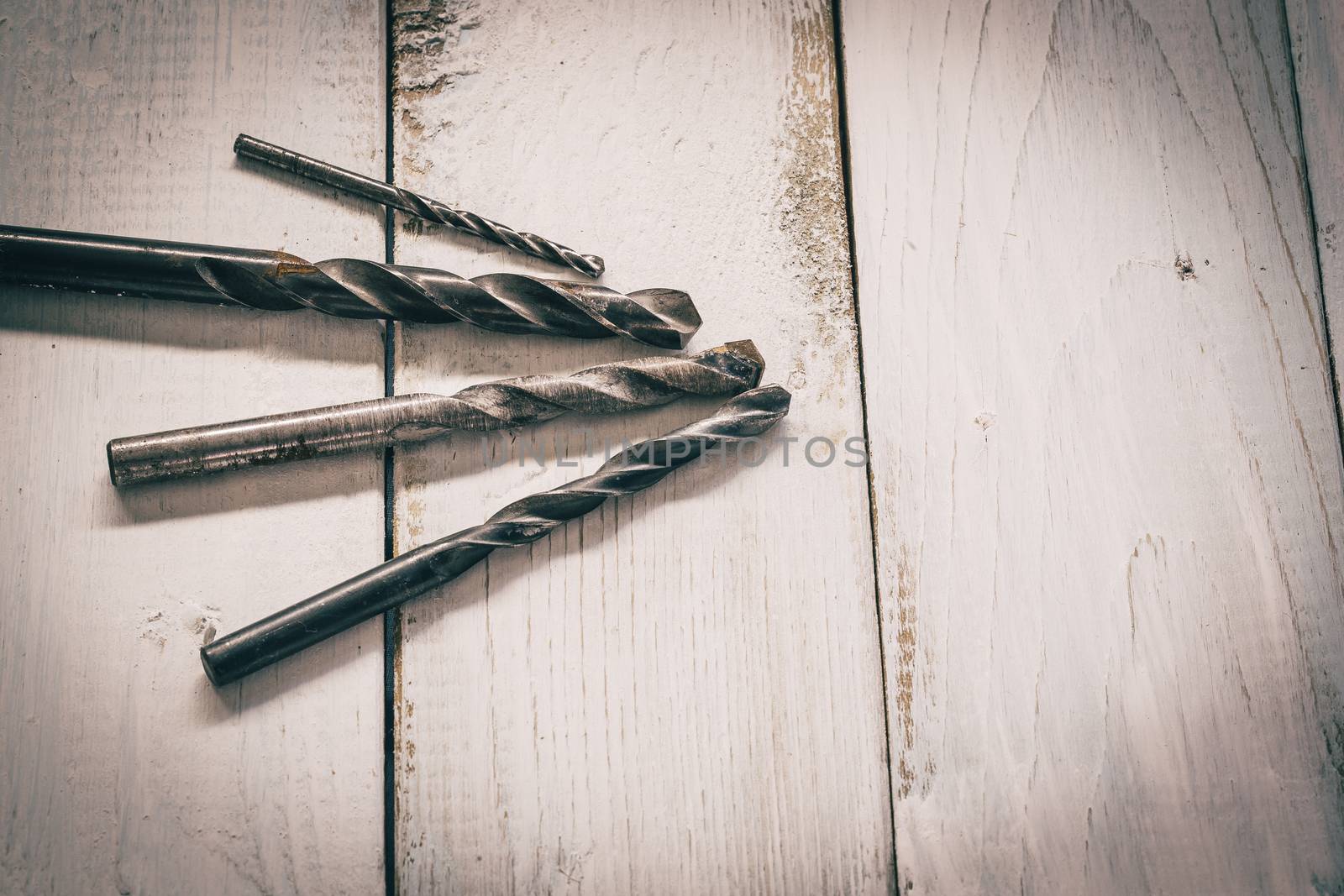 Group of  old oxide old tools.