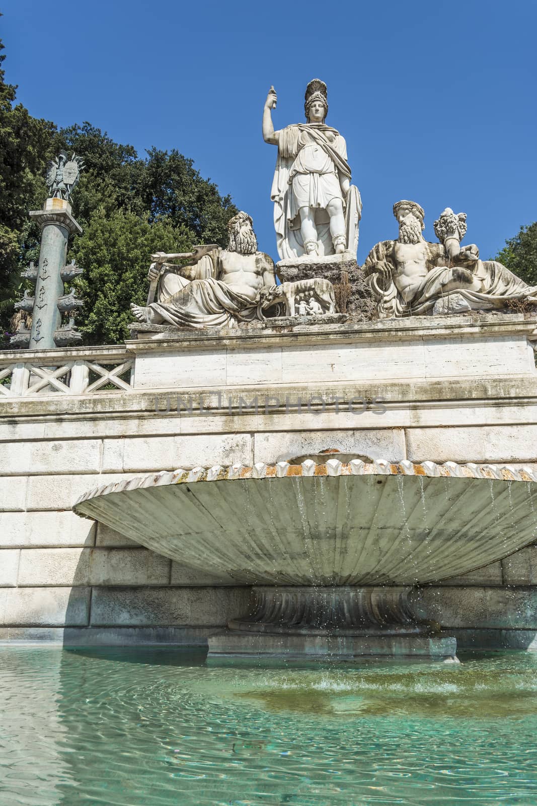 Fontana della Dea di Roma, Piazza del Popolo, Rome, Italy by ankarb