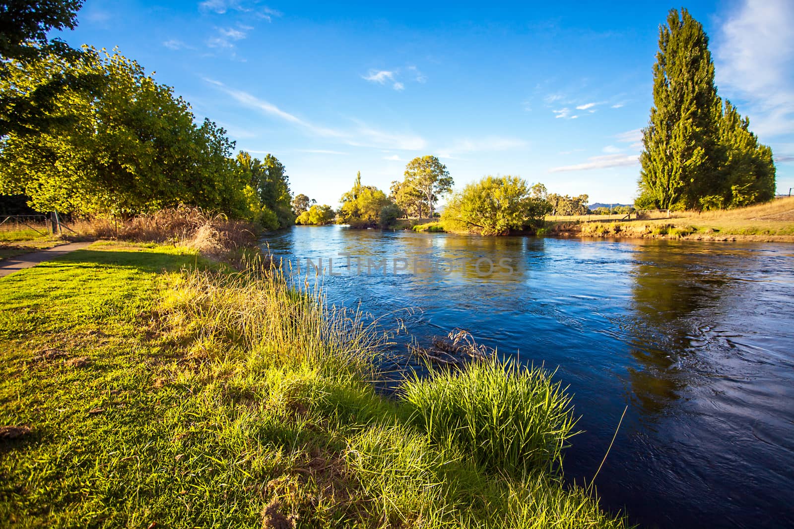 On the Tumut River Australia New South Wales by Makeral