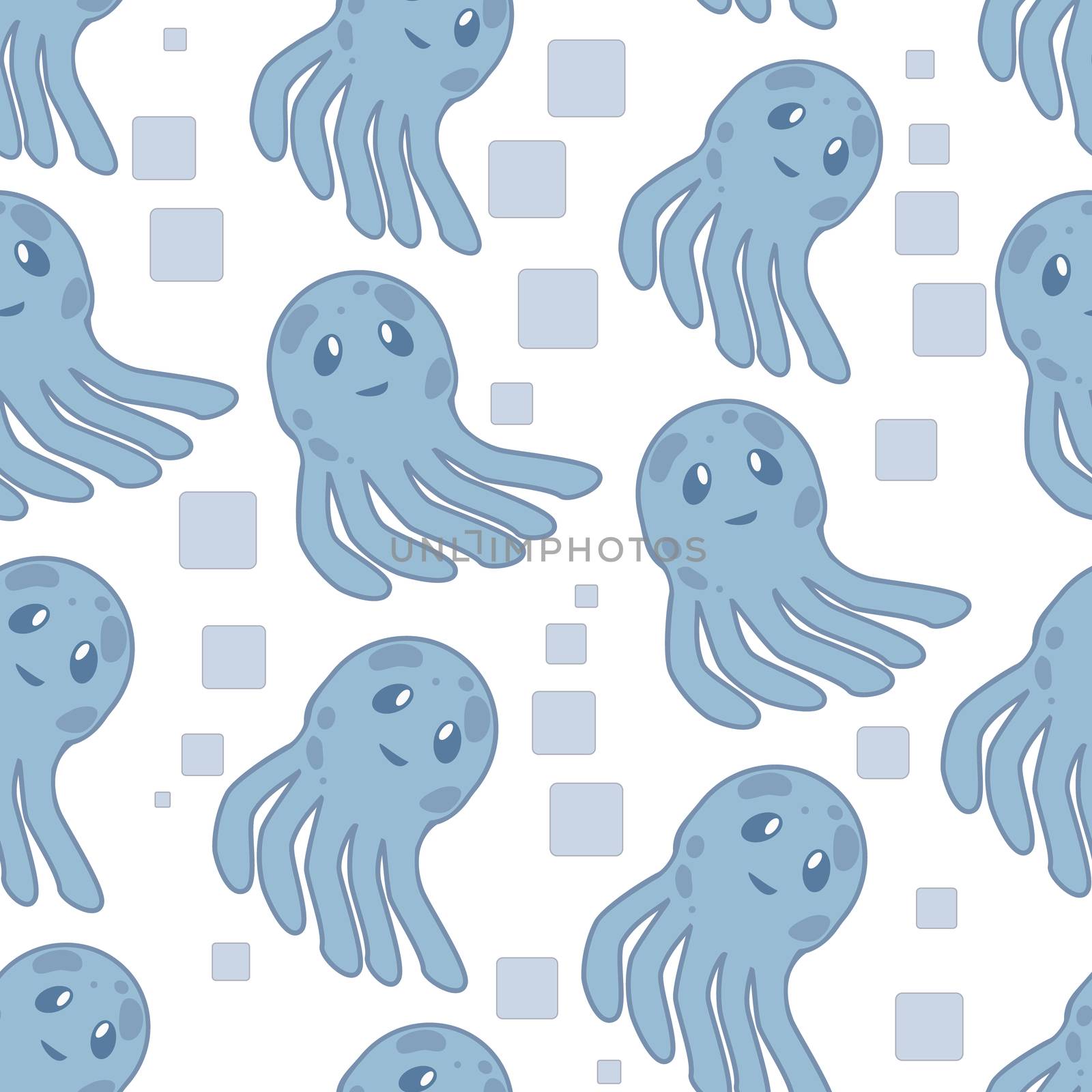 Cute happy jellyfish cartoon character sea animal illustration. Invertebrate animal sea fauna jellyfish medusa illustration. Nature animal aquatic medusa, aquarium tropical marine.