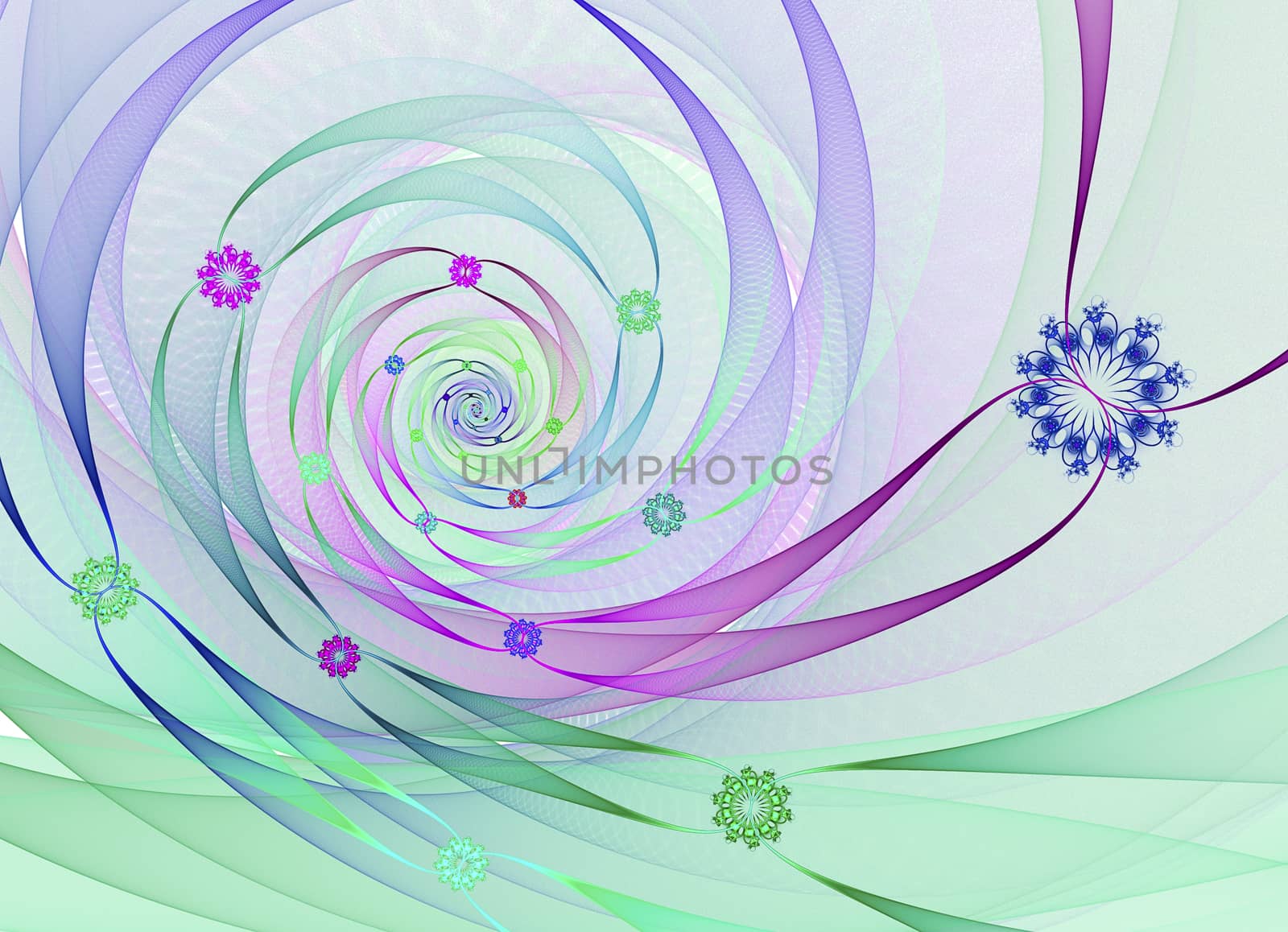 Abstract fractal image on the white background