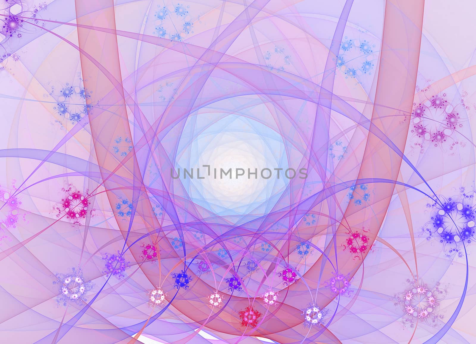 Abstract fractal image on the white background