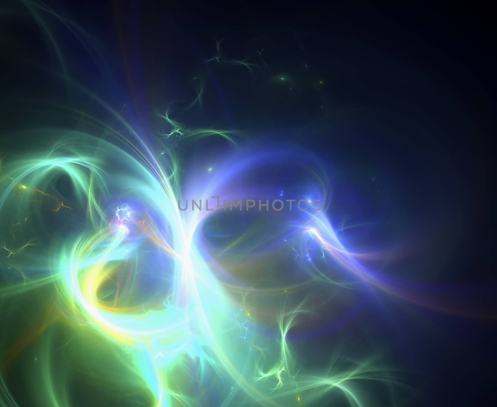 Abstract fractal image on the black background