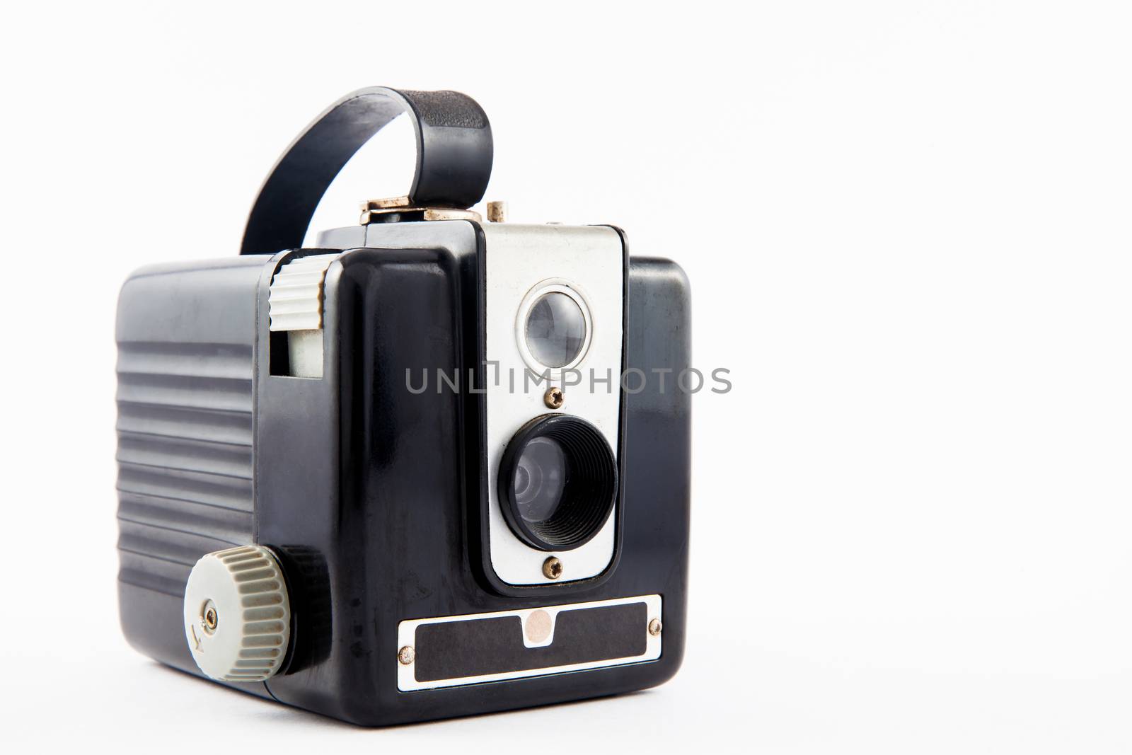 Antique camera isolated on white background