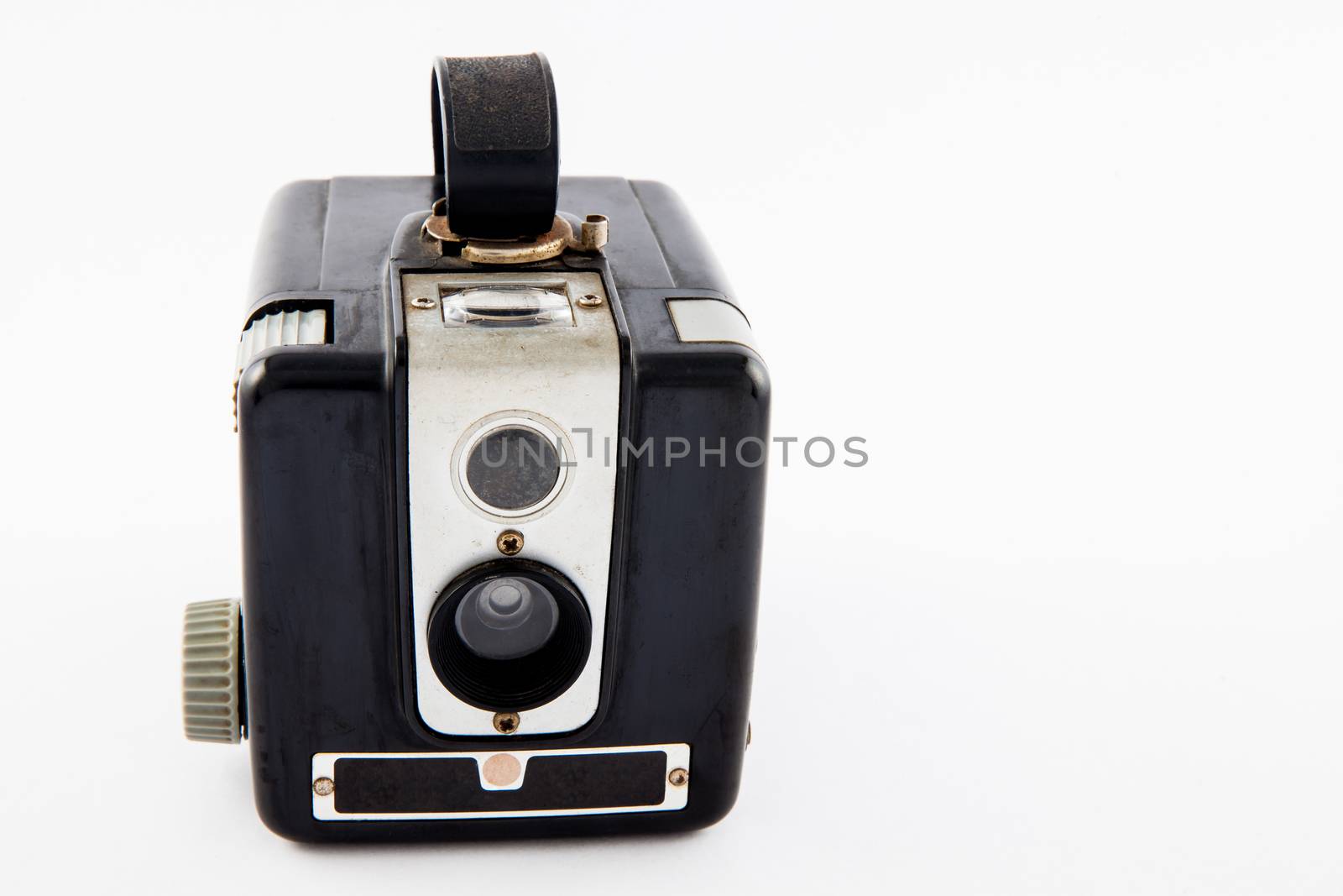 Antique camera isolated on white background