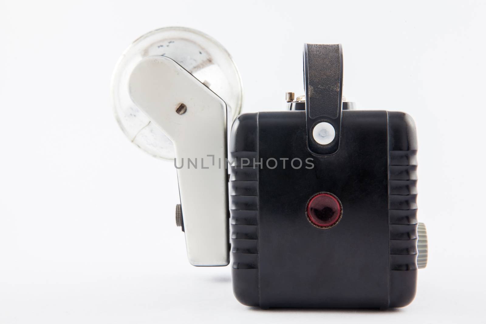 Antique camera isolated on white background