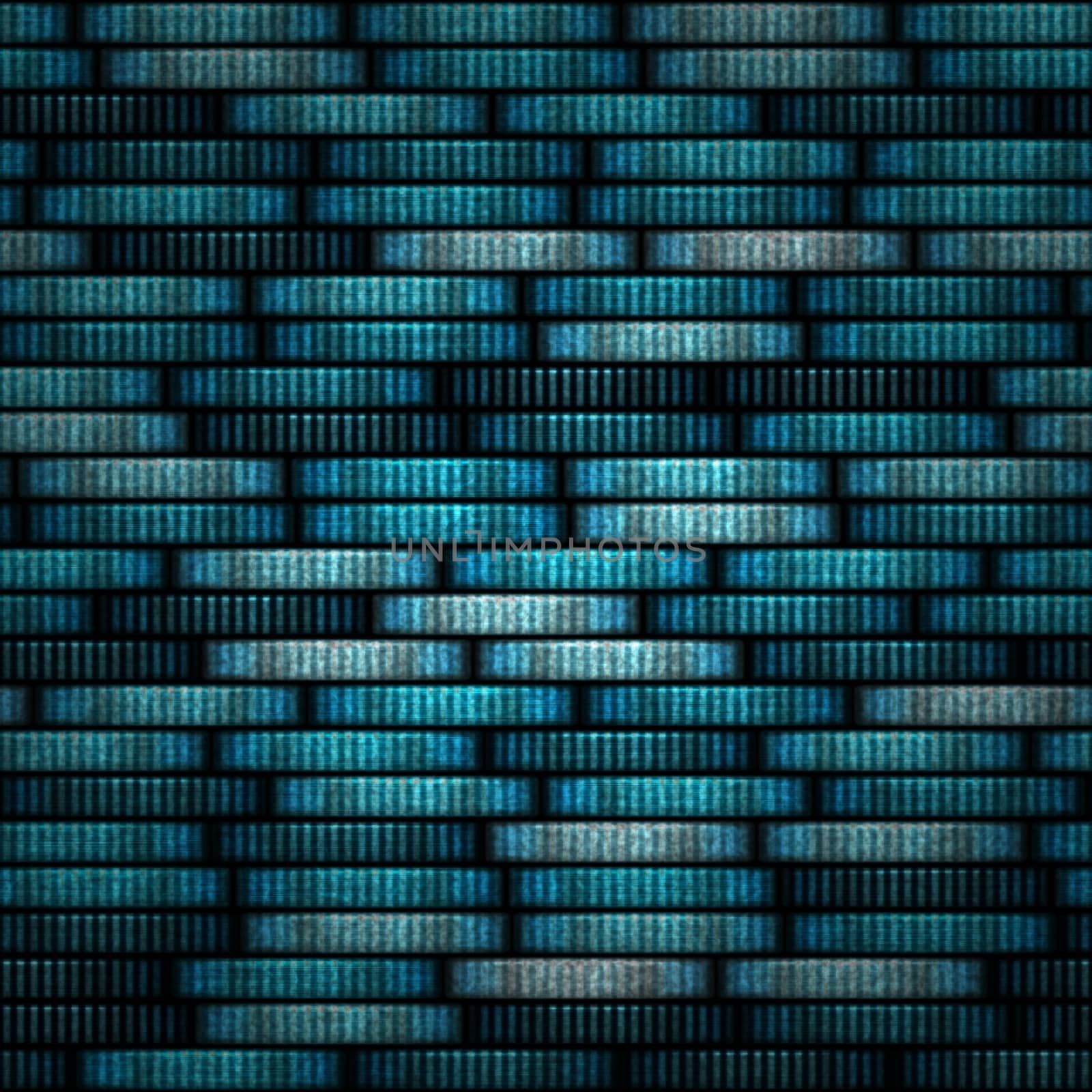 Blue coins stacked on each other. Seamless background.