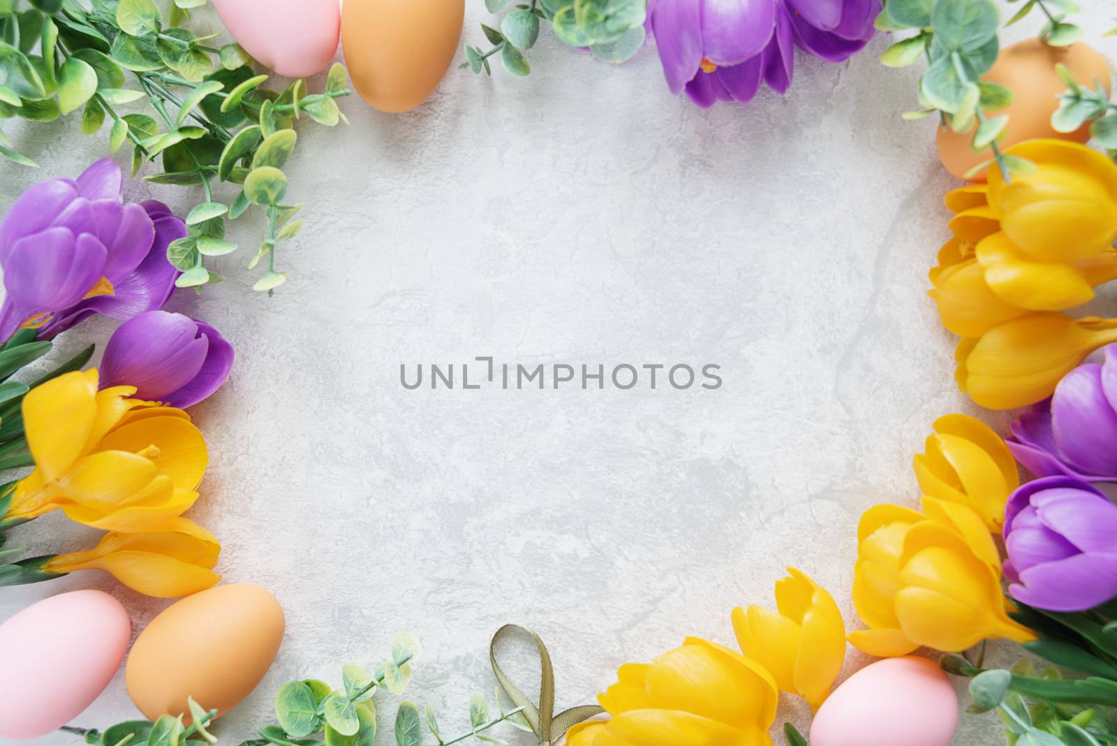 Easter card with crocus flowers by Epitavi
