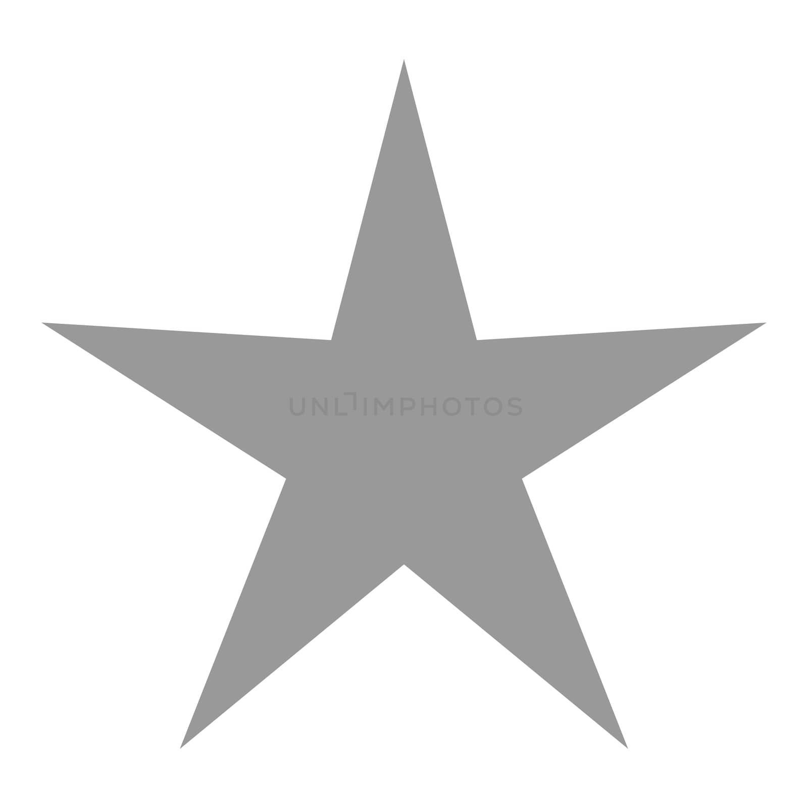 Isolated gray and black star icon, ranking mark. Modern simple favorite sign, decoration symbol for website design, web button, mobile app.