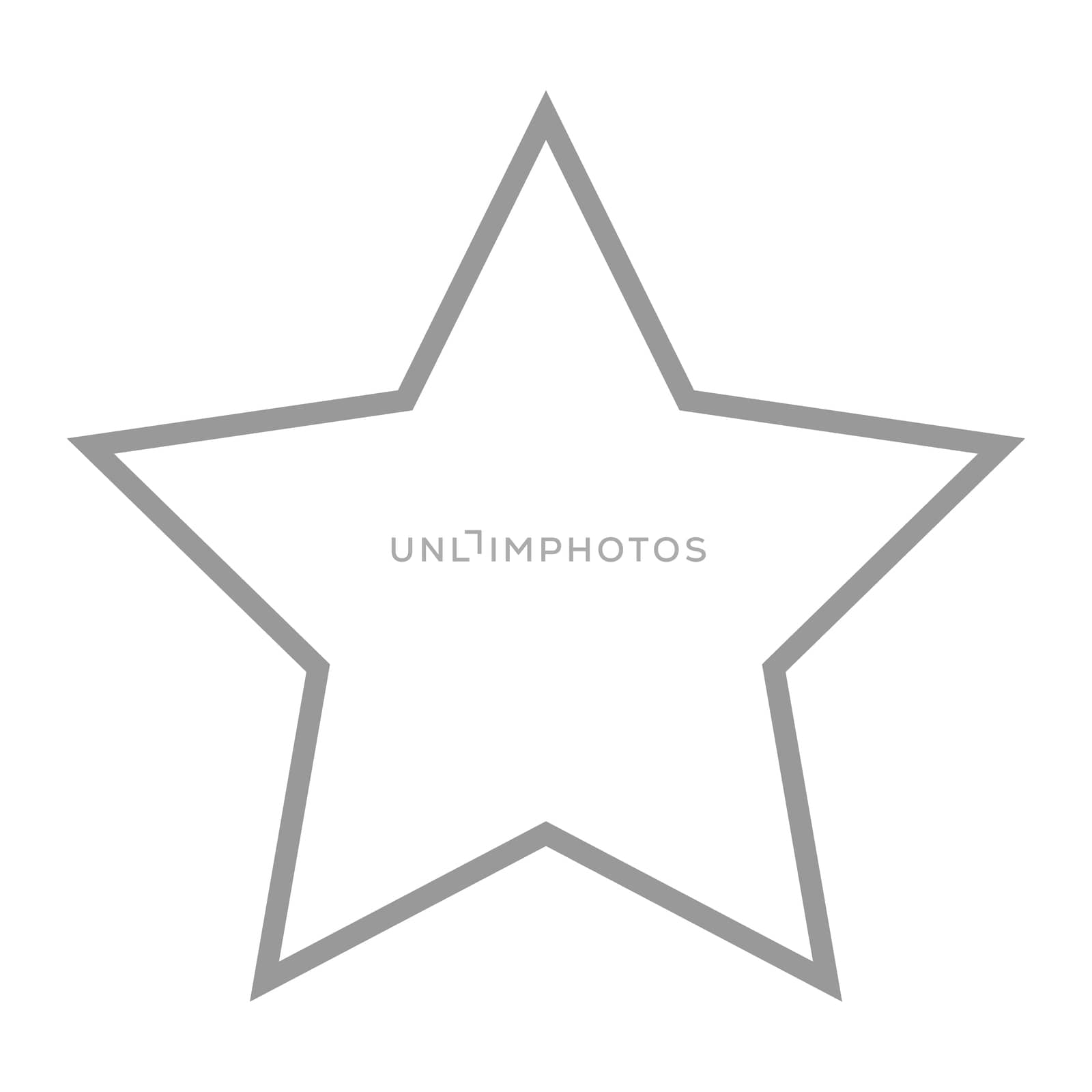 Isolated gray and black star icon, ranking mark. Modern simple favorite sign, decoration symbol for website design, web button, mobile app.