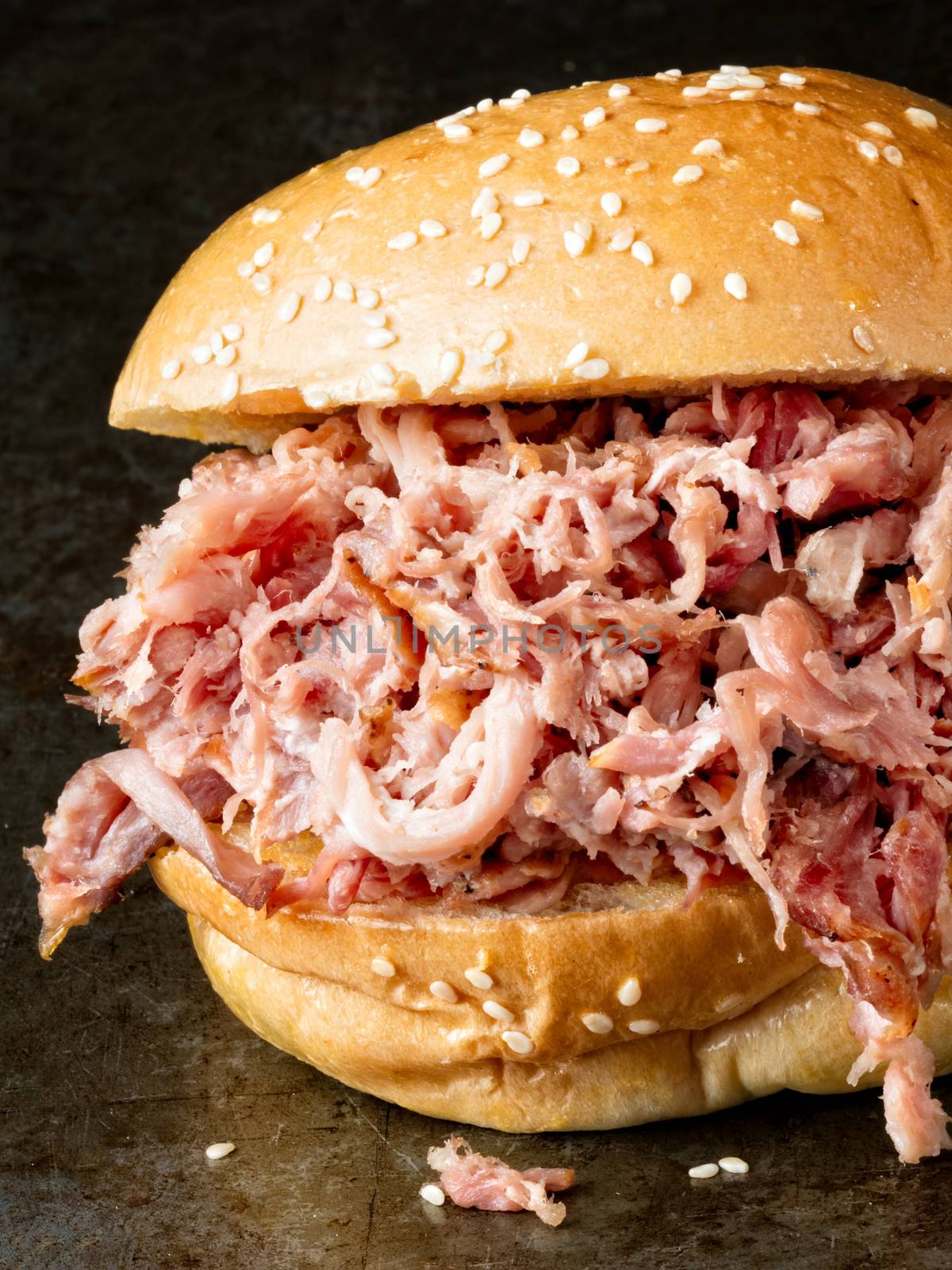 rustic american barbecued pulled pork sandwich by zkruger