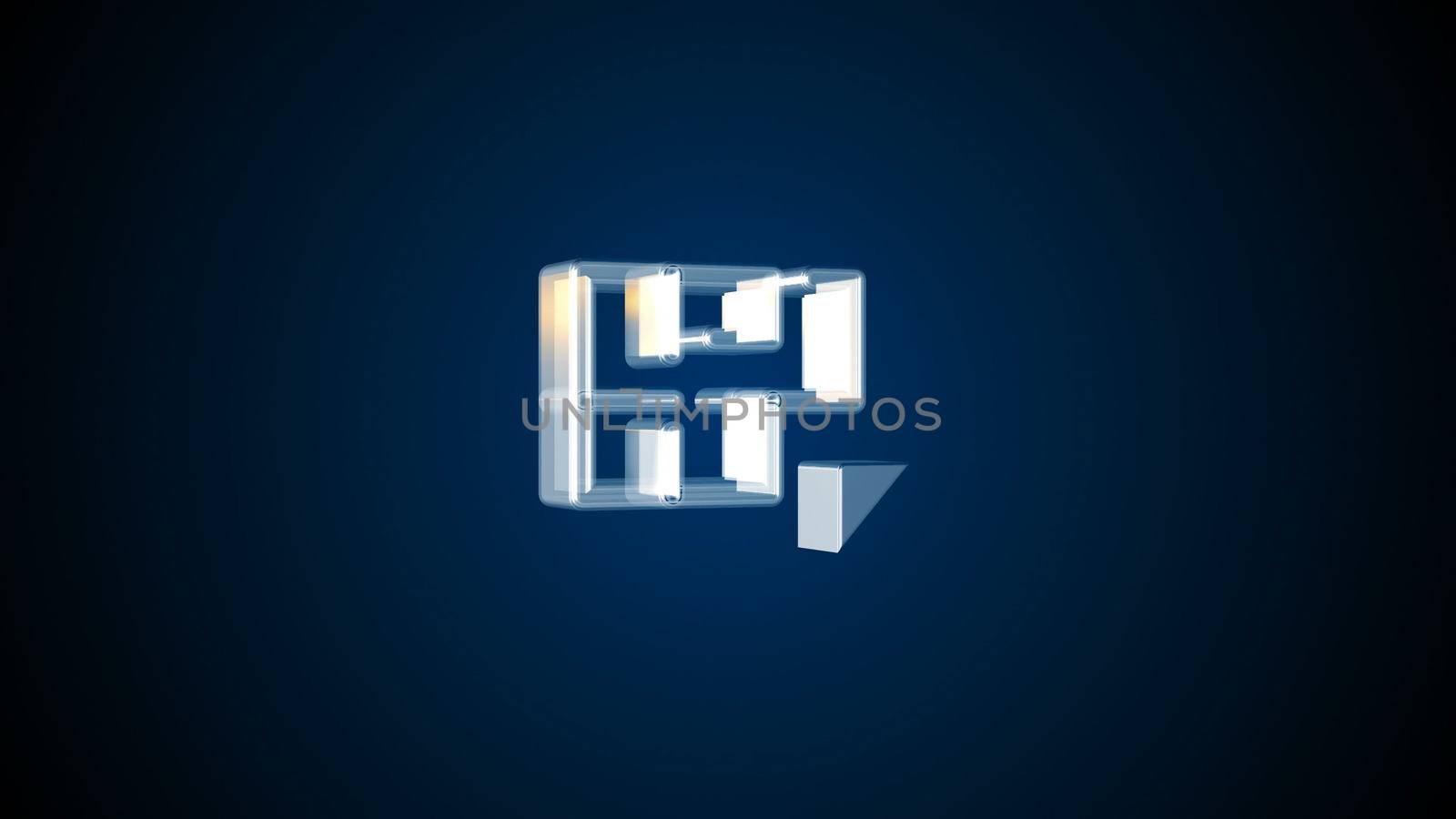 Abstract background with Real estate icon. 3d rendering