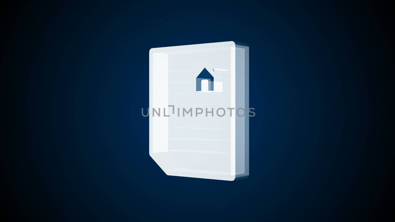 Abstract background with Real estate icon. 3d rendering