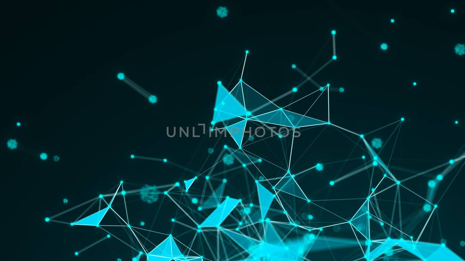 Abstract Polygonal Space Background with Connecting Dots and Lines by nolimit046