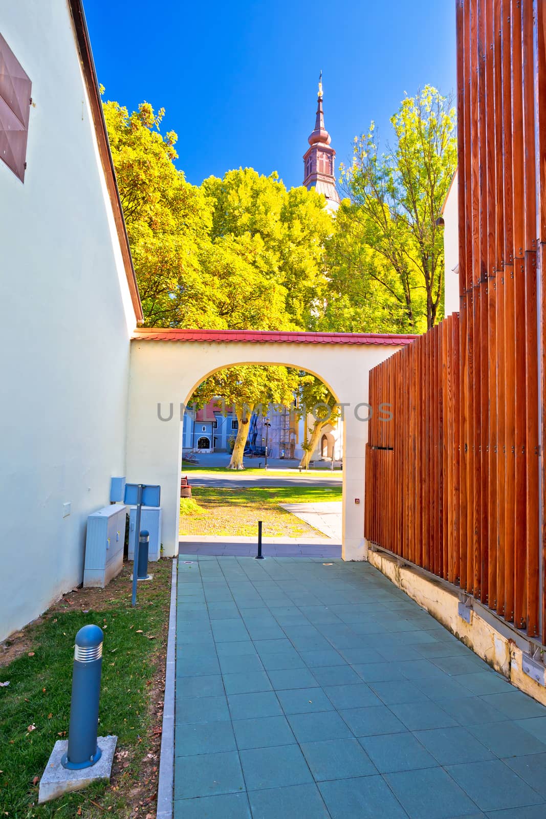 Town of Virovitica street detail view, Slavonija region of Croatia