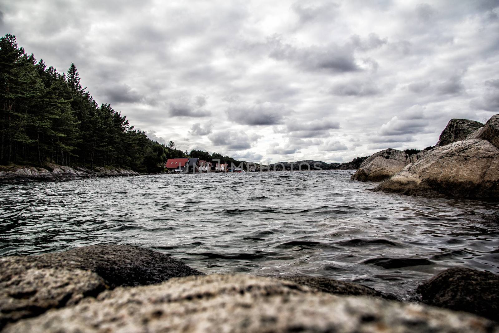 View of moutains and fjord in Norway