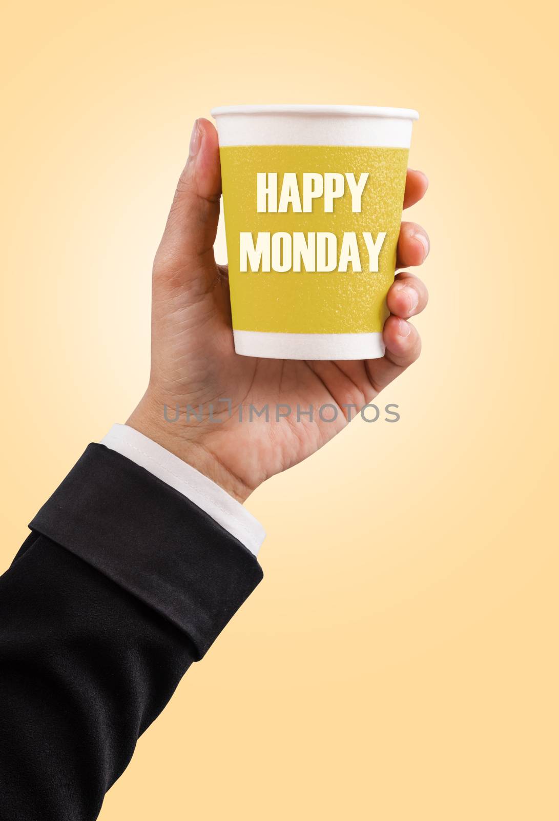 Happy Monday with coffee concept. by Gamjai