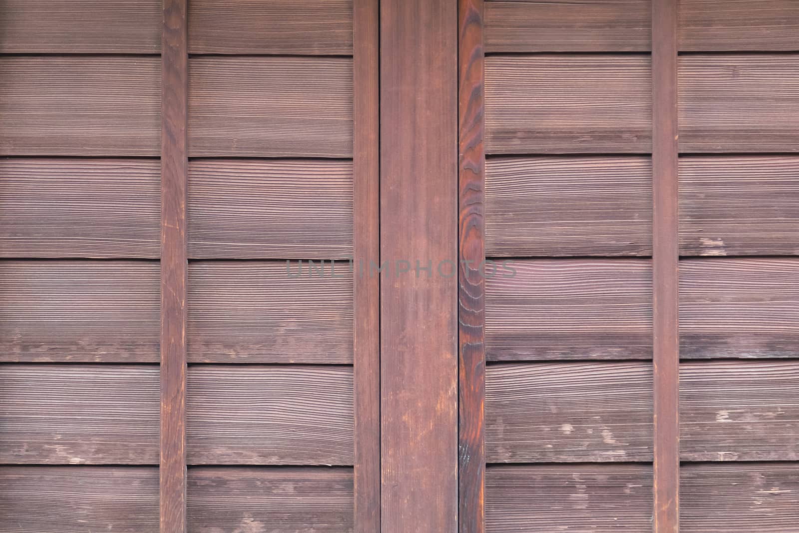 detail of old Japanese wood door texture background