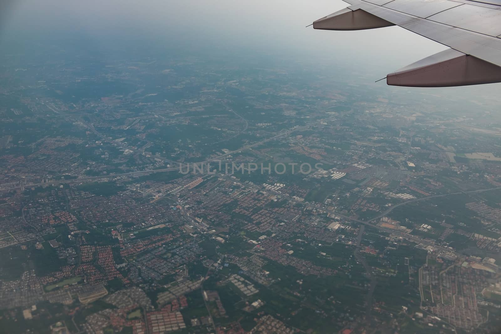 aerial view of bangkok city, thailand