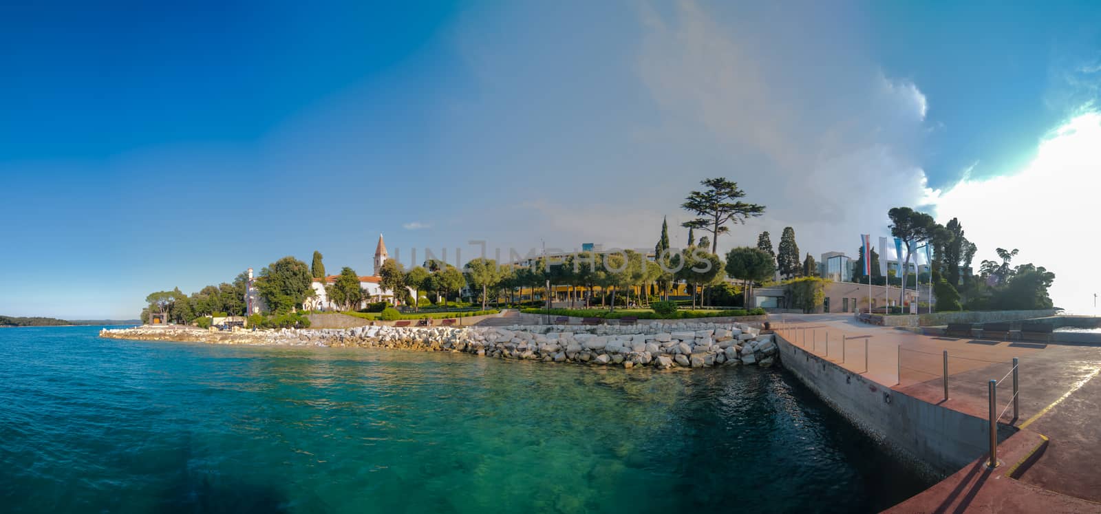 Sveti Andrija island, also Red island near Rovinj, Croatia, popular tourist resort in Adriatic
