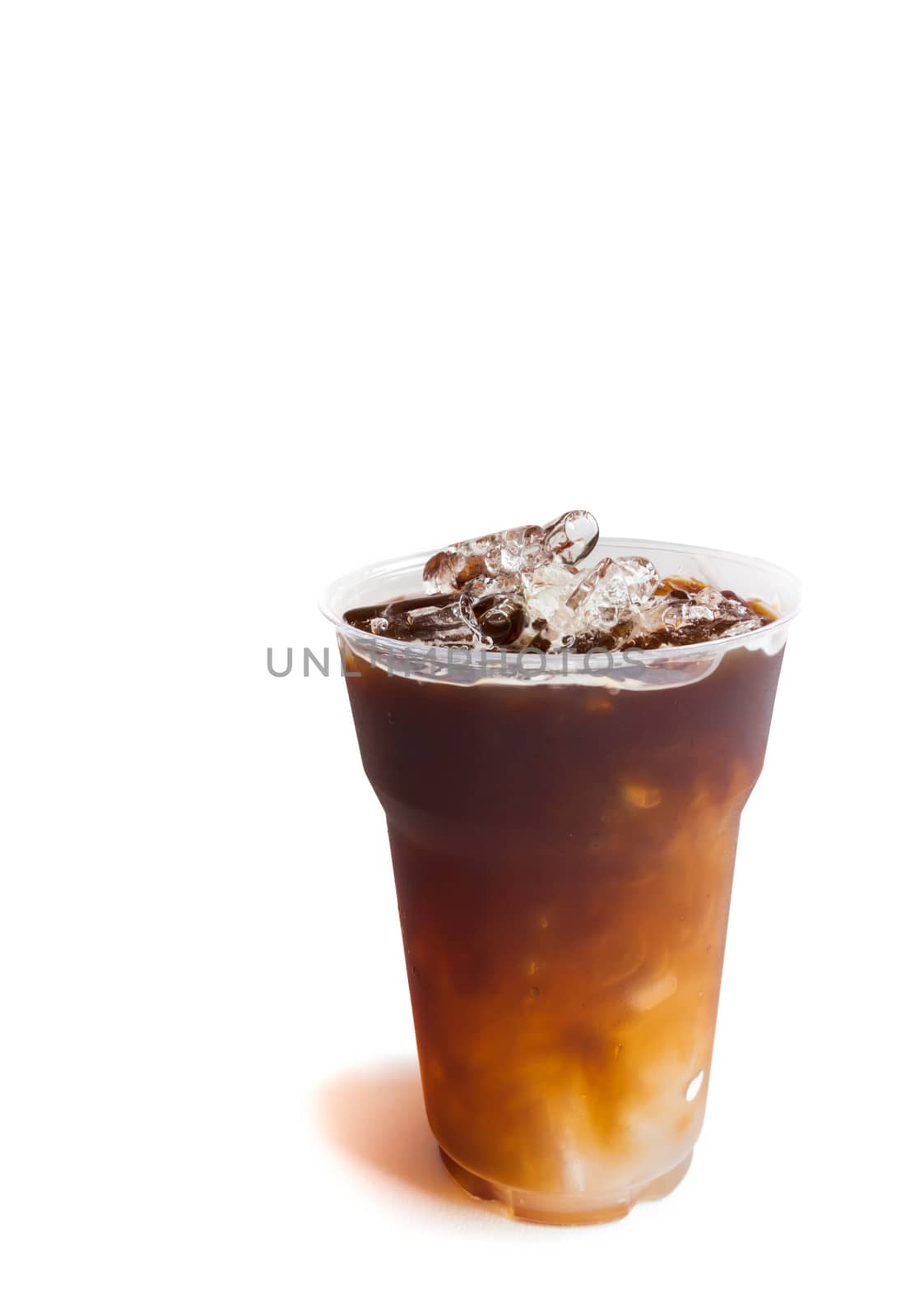 Closeup ice of americano on white background by pt.pongsak@gmail.com