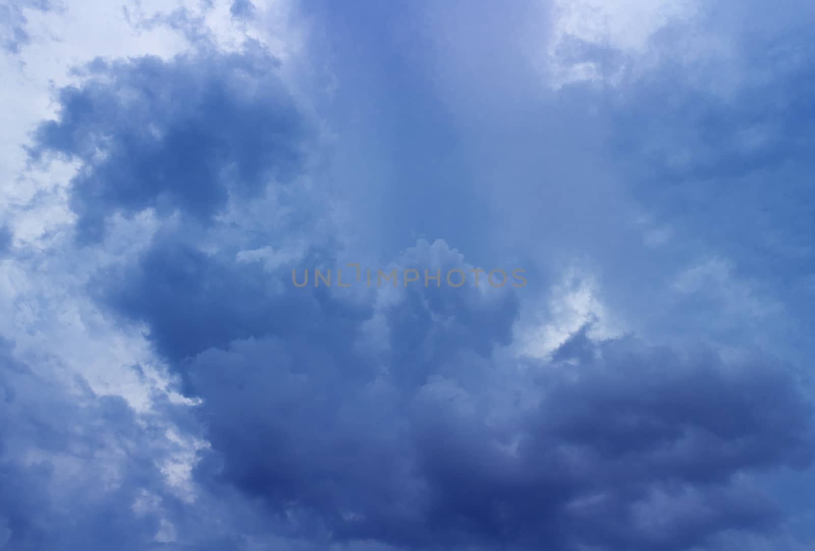 Cloudy stormy sky in the rainy season