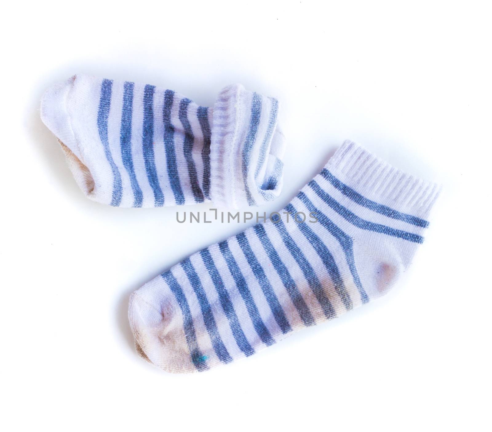 Sock used on white background