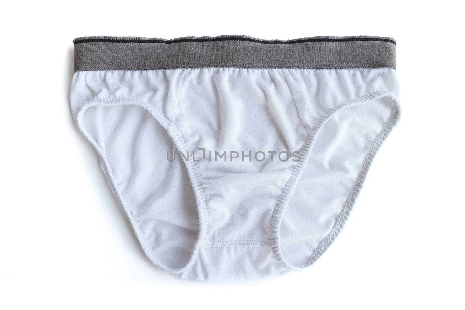 Men underwear used white color on white background