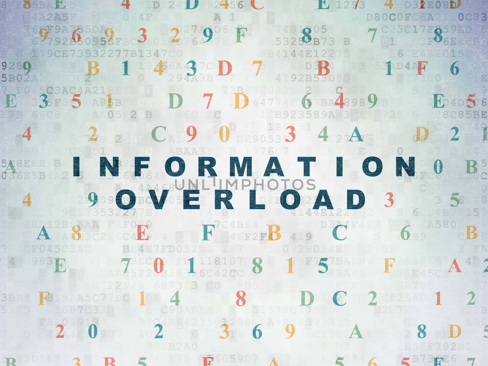 Information concept: Information Overload on Digital Data Paper background by maxkabakov