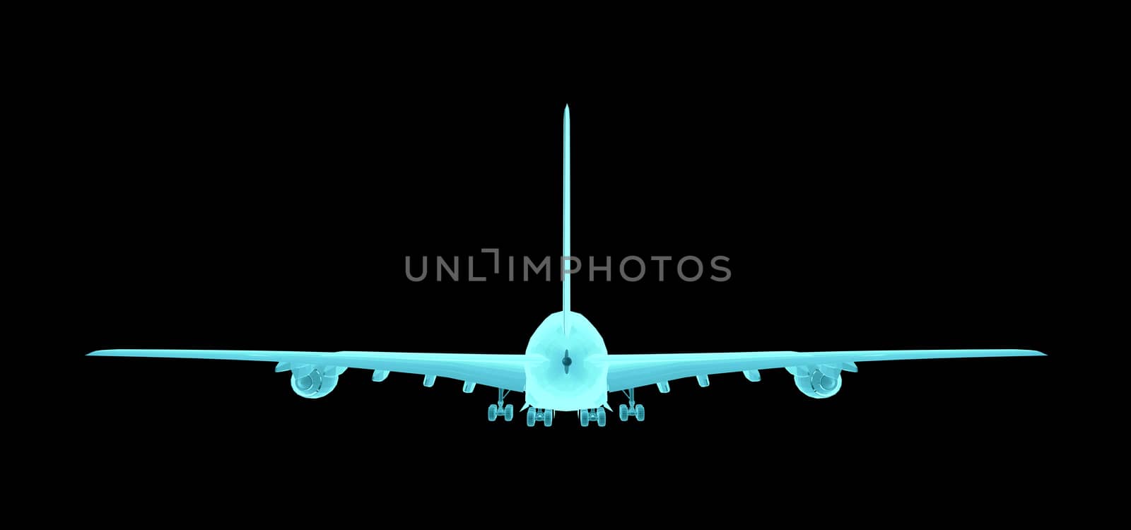 Airplane. Xray image by cherezoff