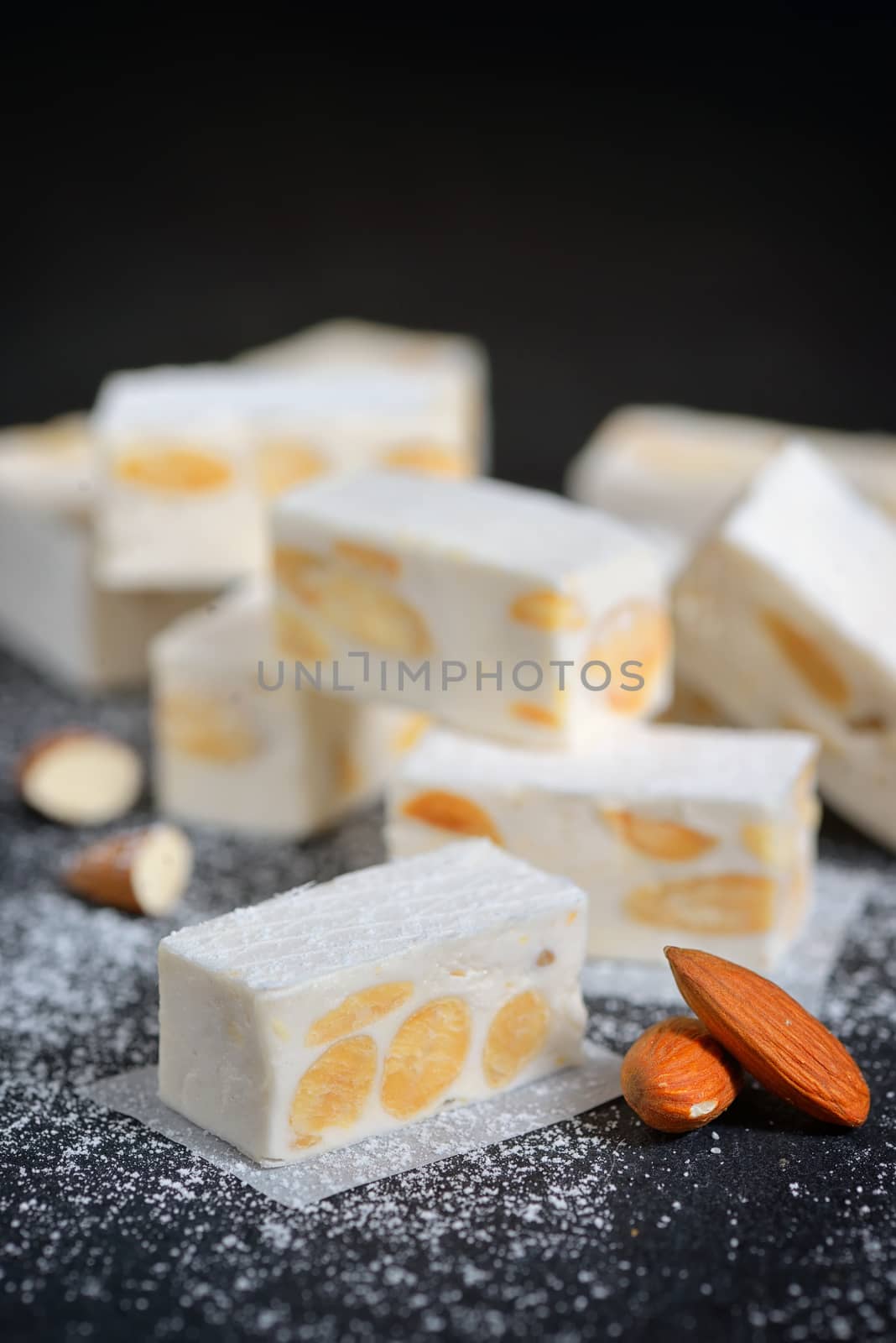 White nougat with almonds  by mady70