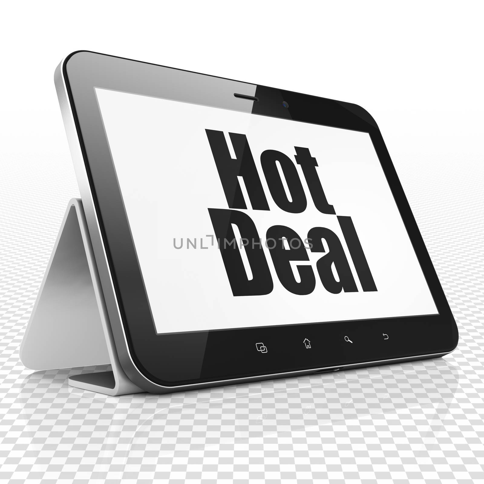 Finance concept: Tablet Computer with Hot Deal on display by maxkabakov