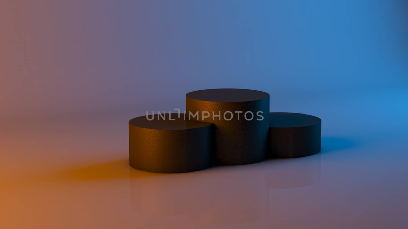 Abstract background with winner podium. Digital 3d rendering backdrop