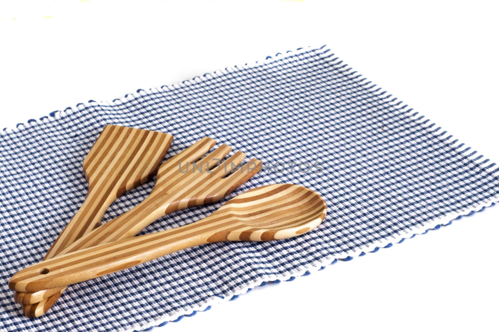 tablecloths for dining table and cutlery in bamboo