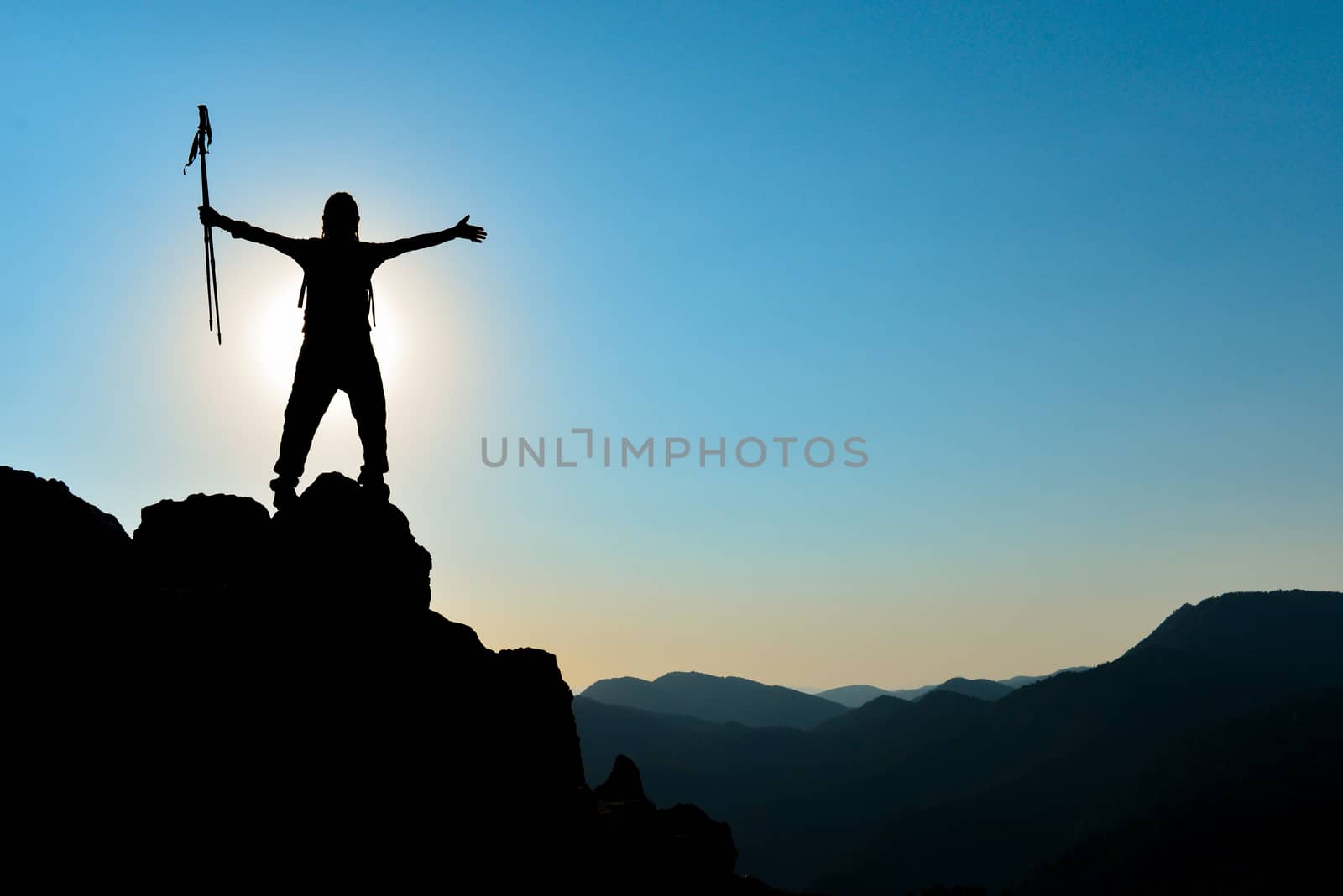 climber reaching the goal