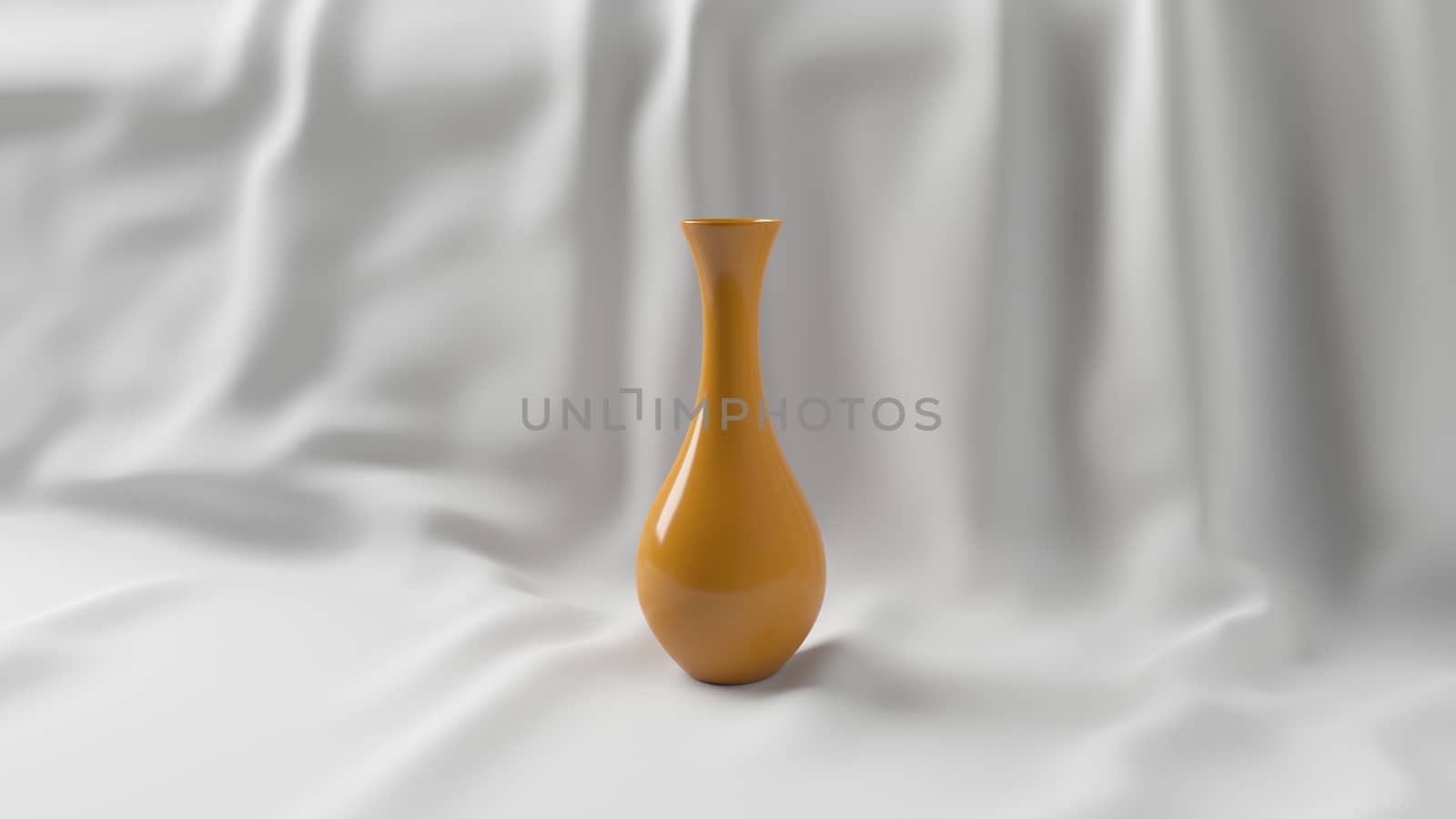 3d Illustration Clay Vase on the White Background by brux