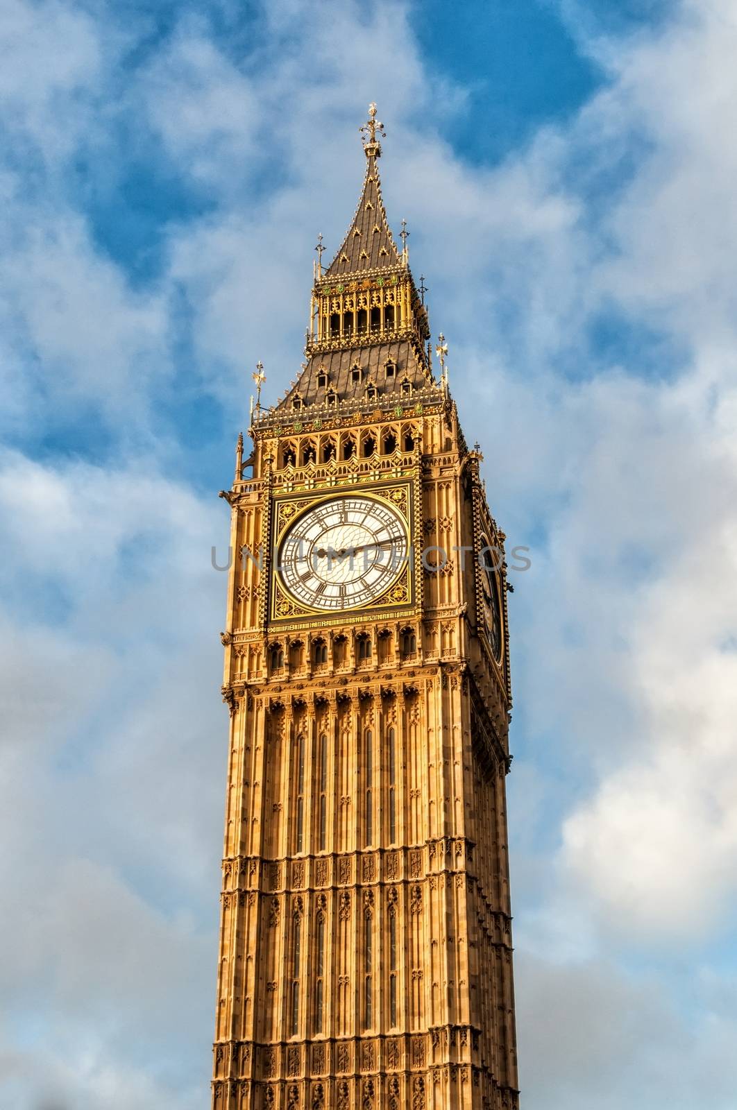 Big Ben is the nickname for the Great Bell of the clock at the north end of the Palace of Westminster in London