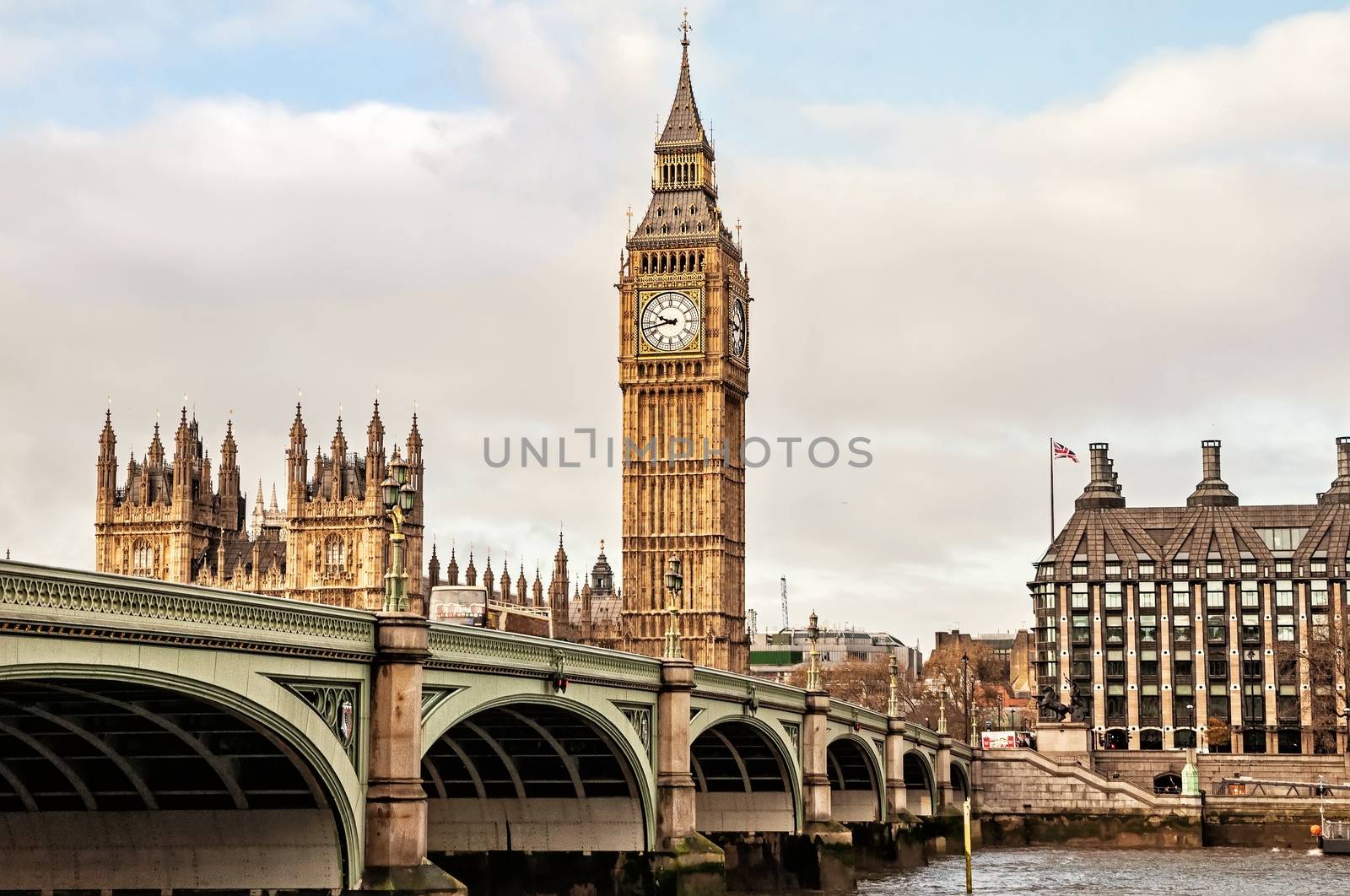 United Kingdom, Big Ben and Westminster bridge, London