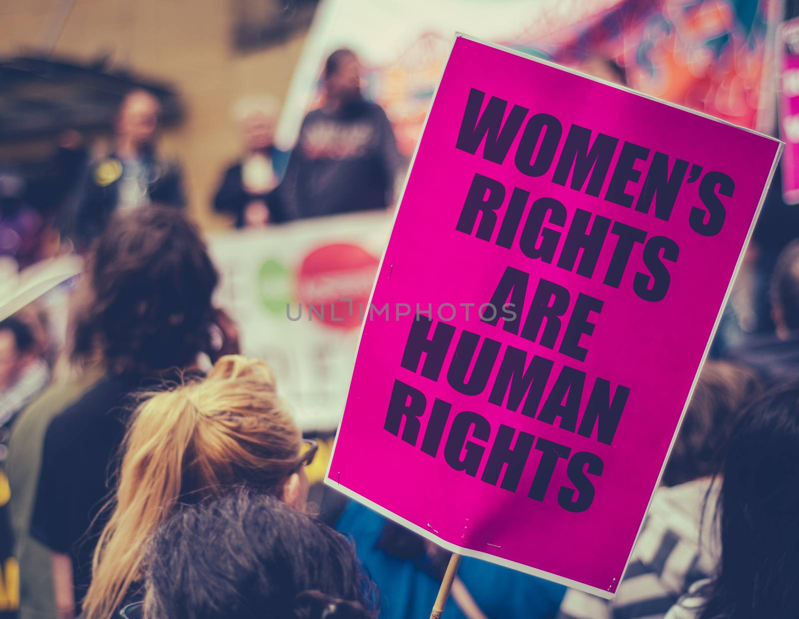 Detail Of A Women's Rights Placard At The Women's March In 2017