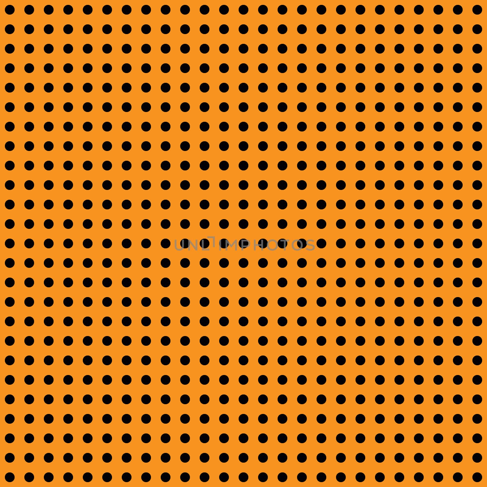 Halloween polka dot background. Orange and black dark endless seamless texture. Thanksgivings day cute pattern
