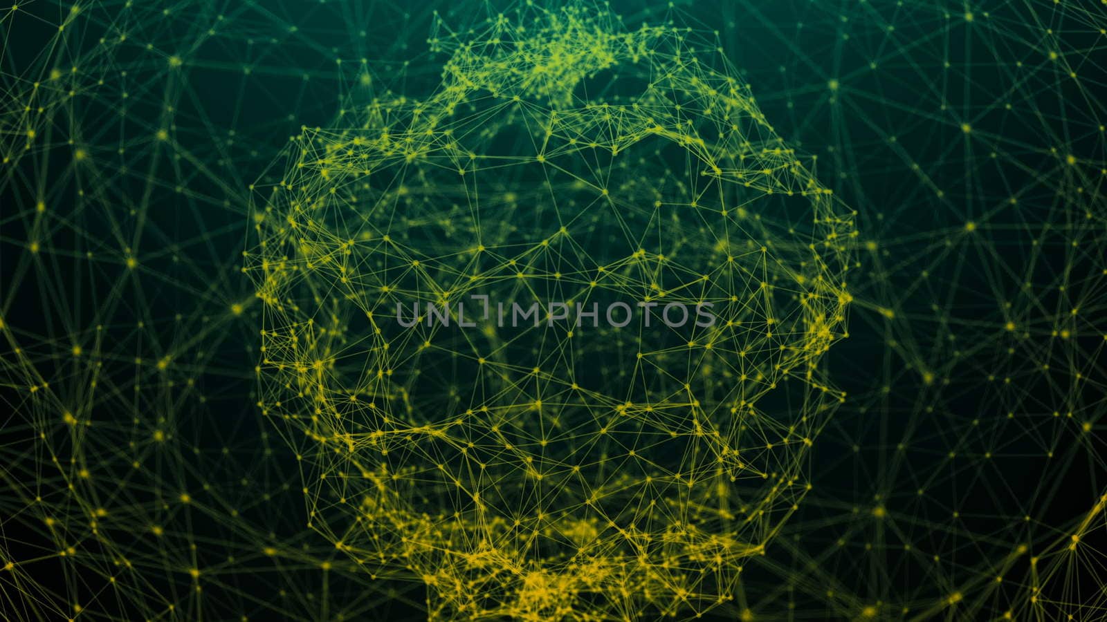 Abstract background with connection dots. Digital sphere by nolimit046