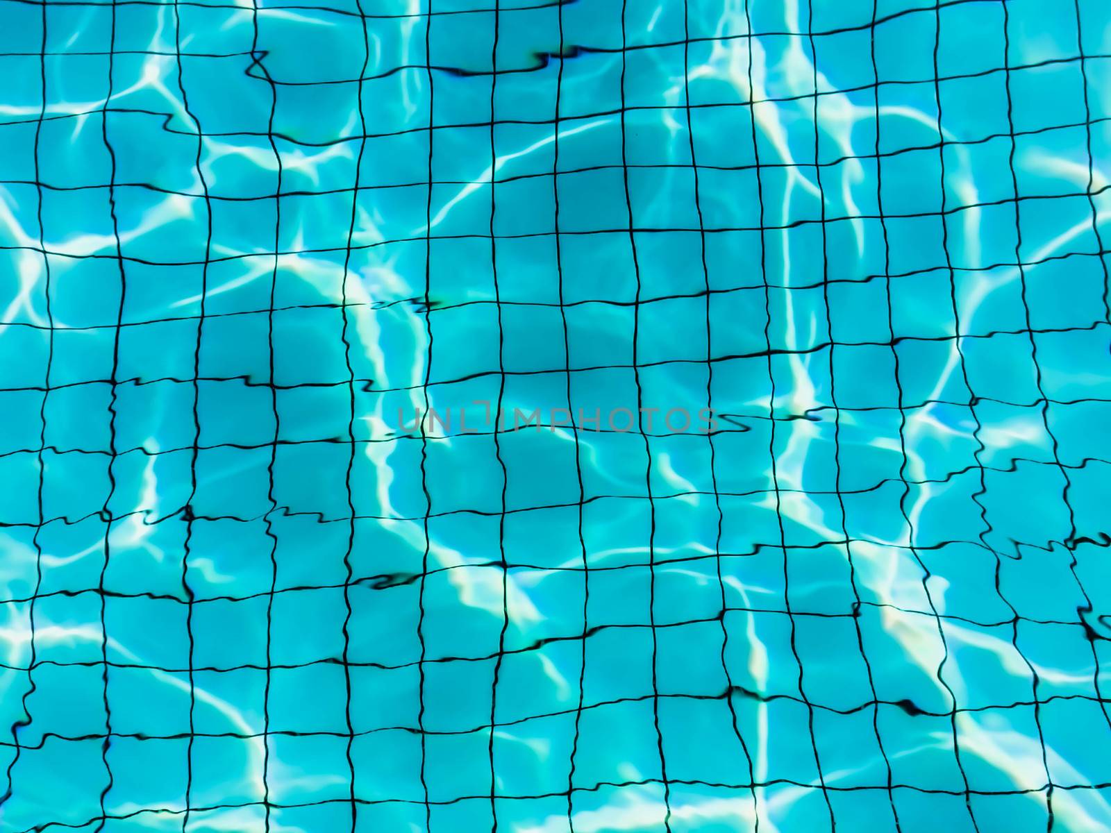 Blue water  in the pool with light