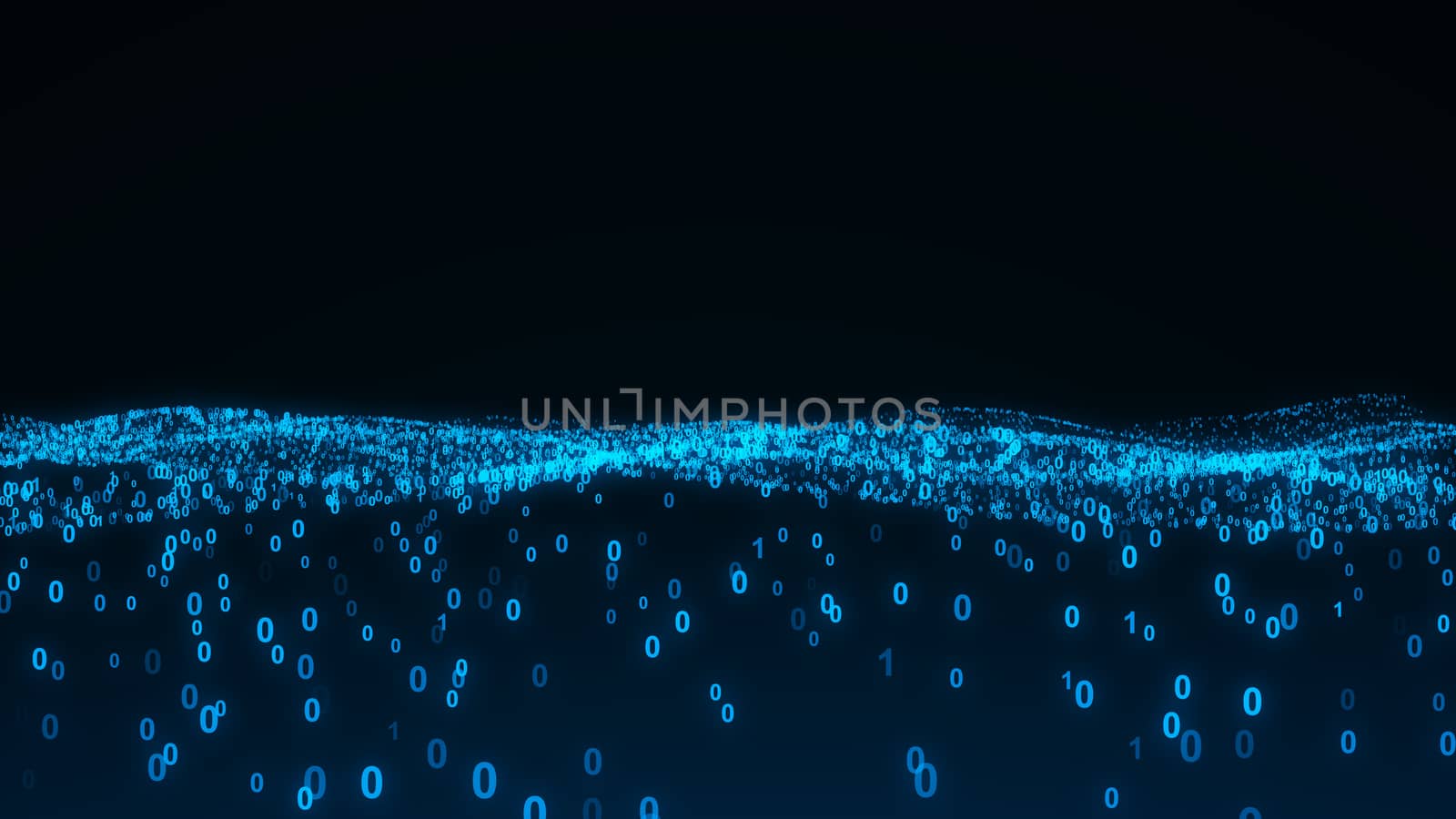 Abstract background with digital numbers wave by nolimit046