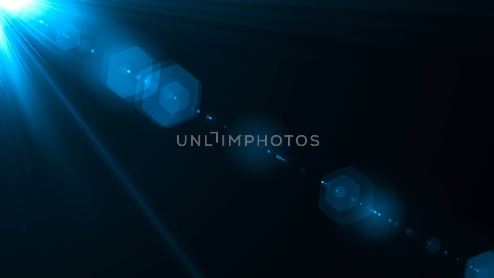 Digital lens flare in black bacground by nolimit046