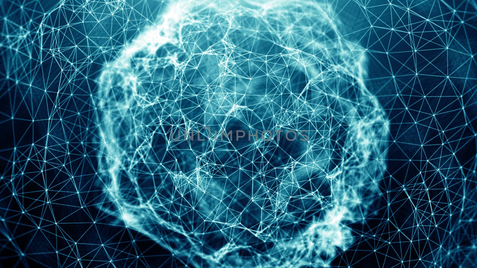 Abstract connection dots. Technology background. Digital theme. Network concept 3d rendered