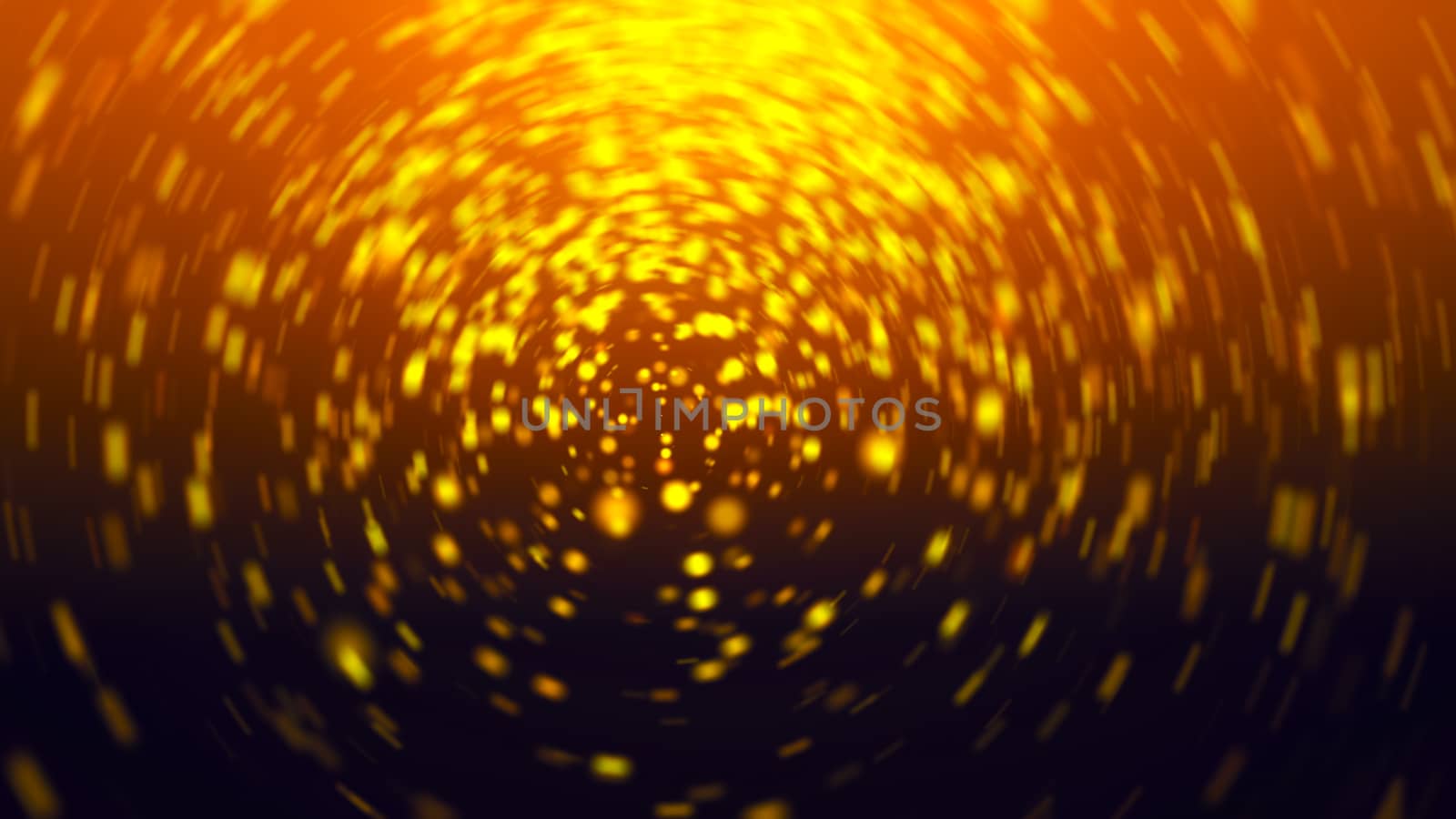 Spiral gold background consisting of particles. Abstract digital backdrop by nolimit046