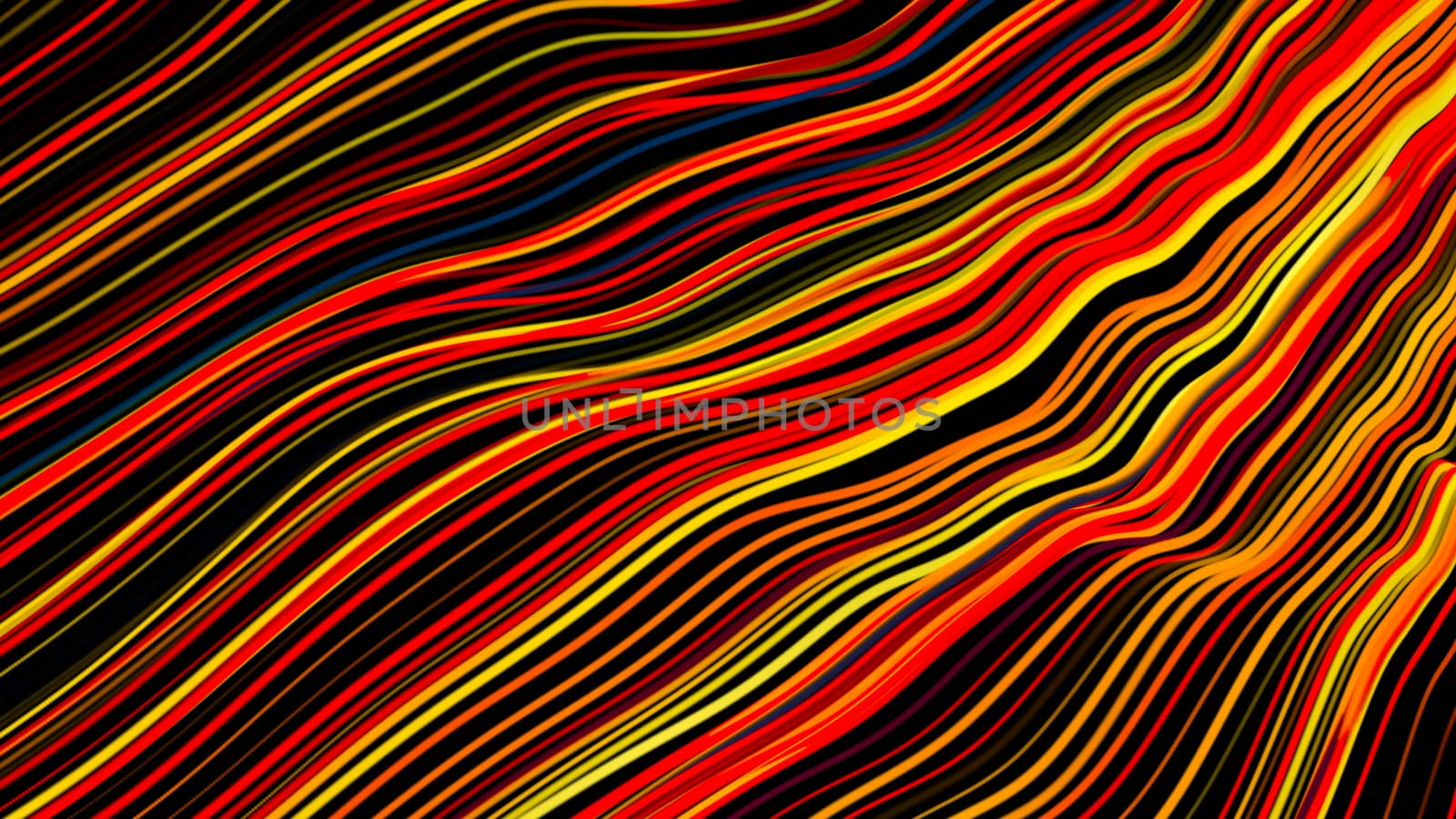 Abstract background with wave lines. 3d rendering